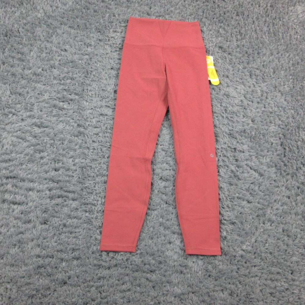 Glowmode FeatherFit Leggings Womens Small Pink High Rise Ankle Yoga 20x24.5* NWT